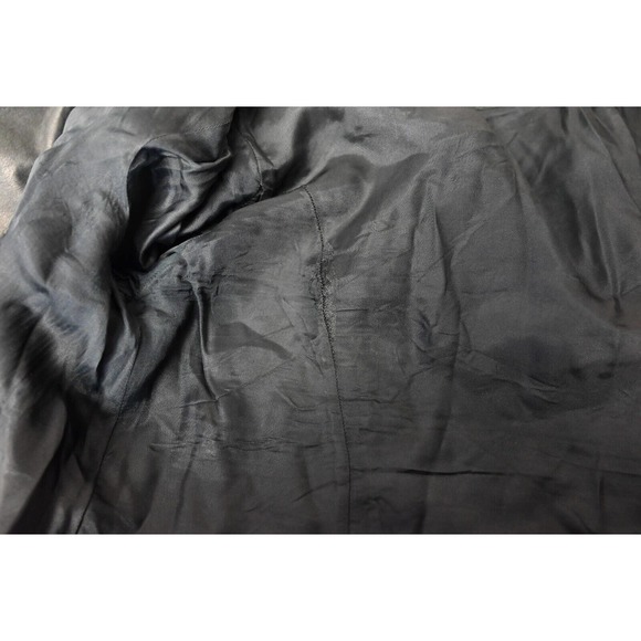 All Saints Black Quilted Leather Moto Style Zip Jacket Size Womens 10 - Picture 10 of 10